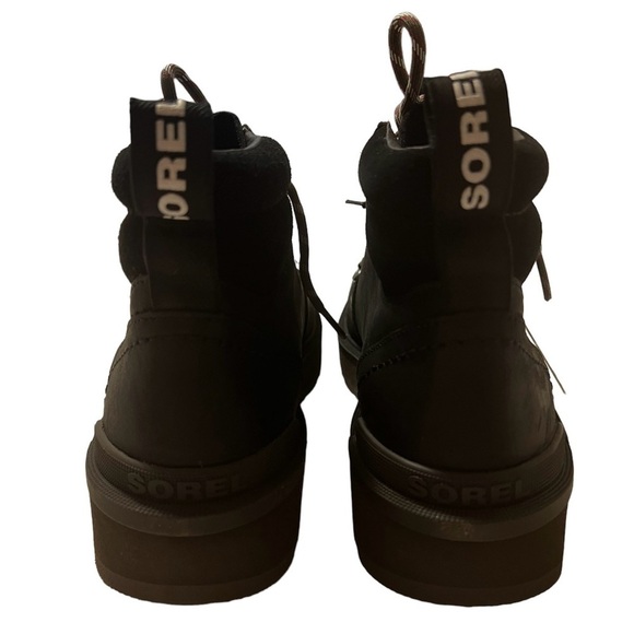 Sorel Hi Line Hiker Boot Waterproof Suede in Black Womens Size 8 Hiking Camping - Picture 3 of 8